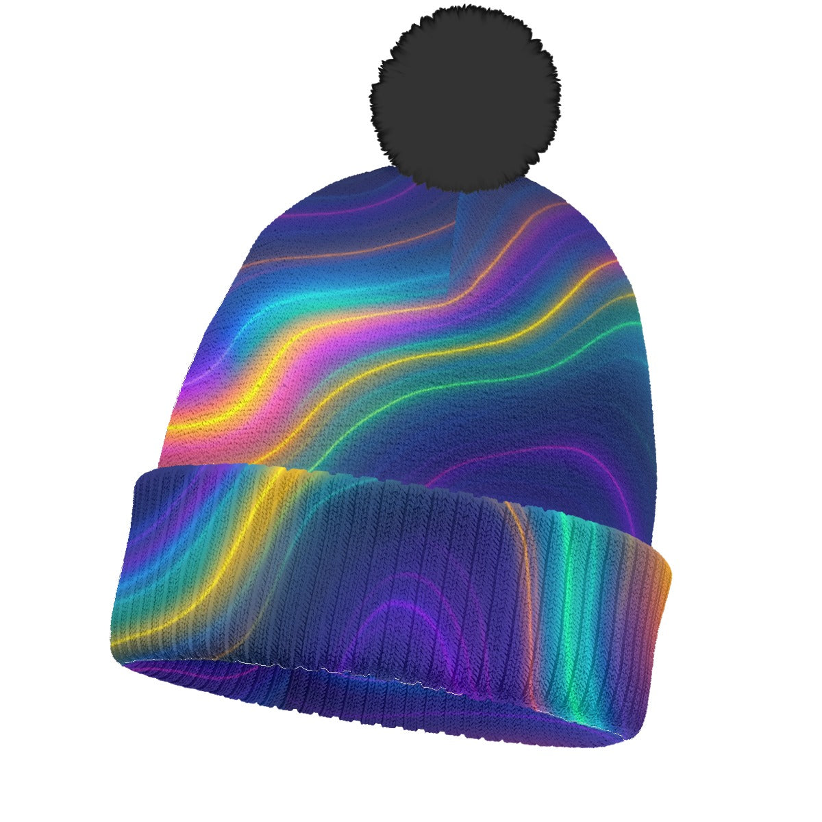 Unisex Knitted Hat With Pom-Pom