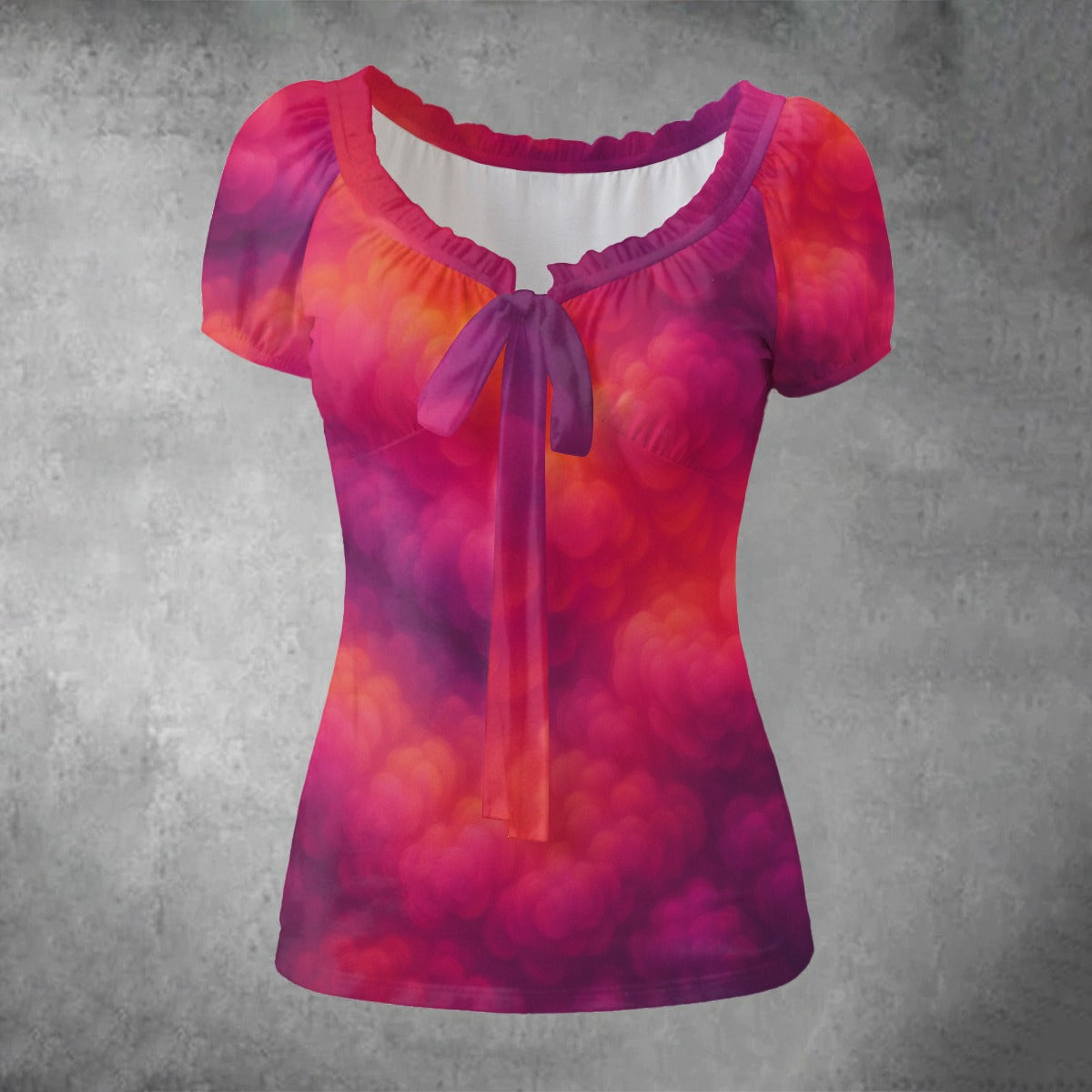 Women's Puff Sleeve Pleated Shirt