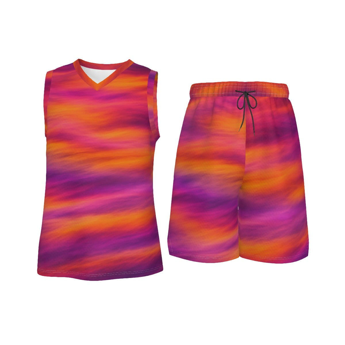 Men's V Neck Basketball Suit