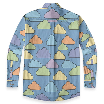 Men's Casual Lapel Long Sleeve Shirt|125GSM Cotton