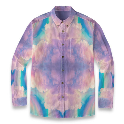 Men's Casual Lapel Long Sleeve Shirt|125GSM Cotton