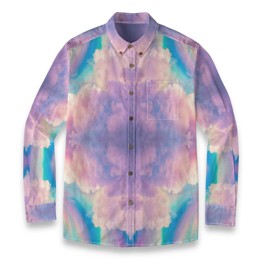 Men's Casual Lapel Long Sleeve Shirt|125GSM Cotton