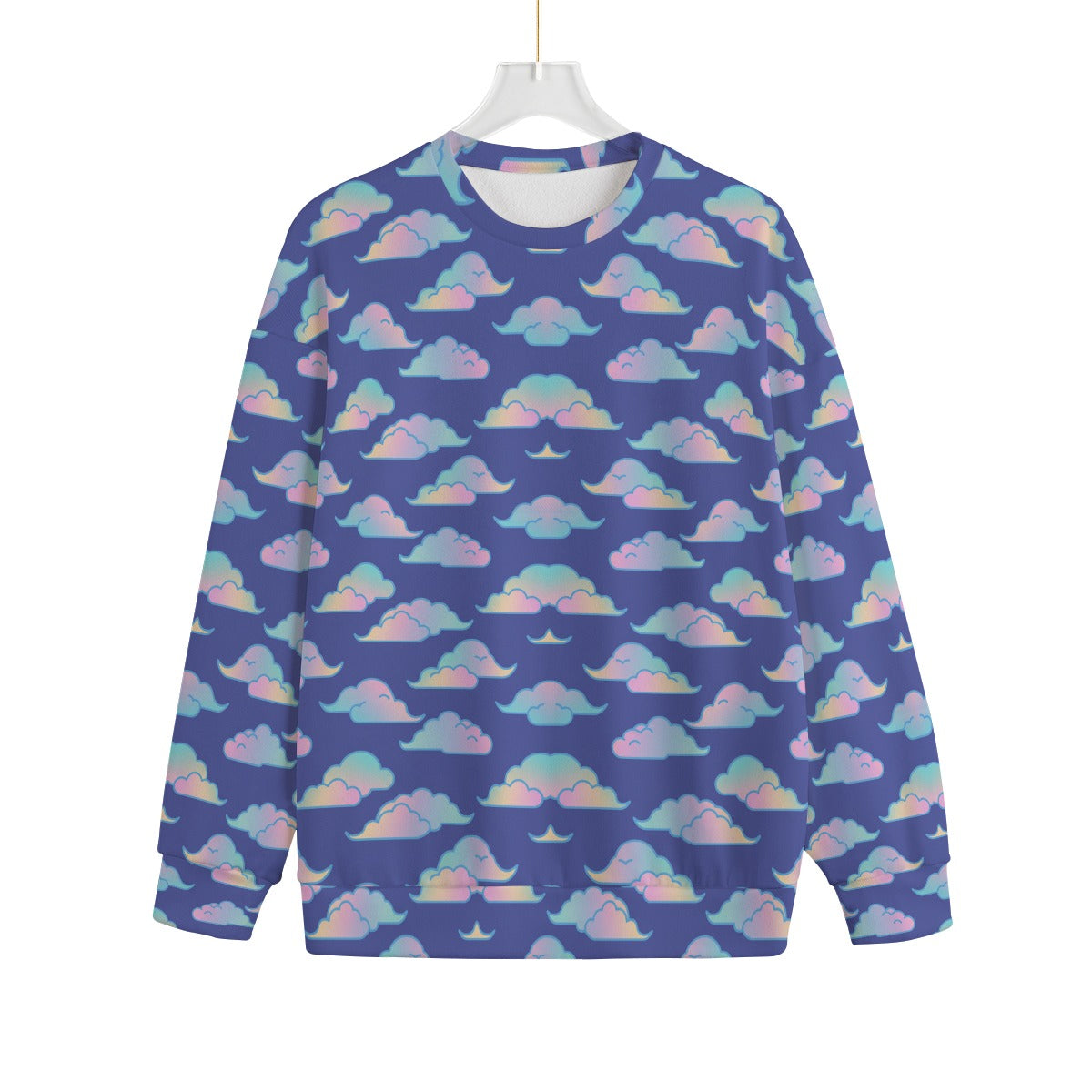 Unisex Drop-shoulder Knitted Fleece Sweater - view 1