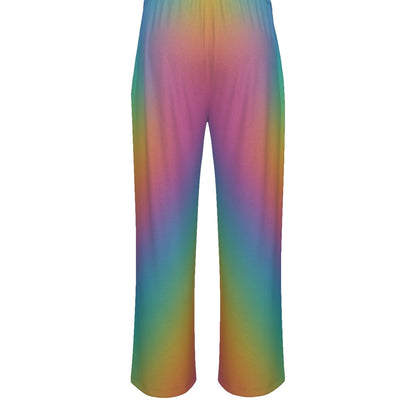 Unisex Knitted Fleece Wide Leg Pants