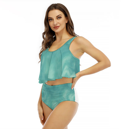 Women's Ruffled Vest Bikini Swimsuit