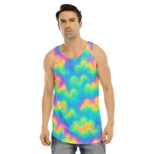 Men's Curved Hem Long Tank Top
