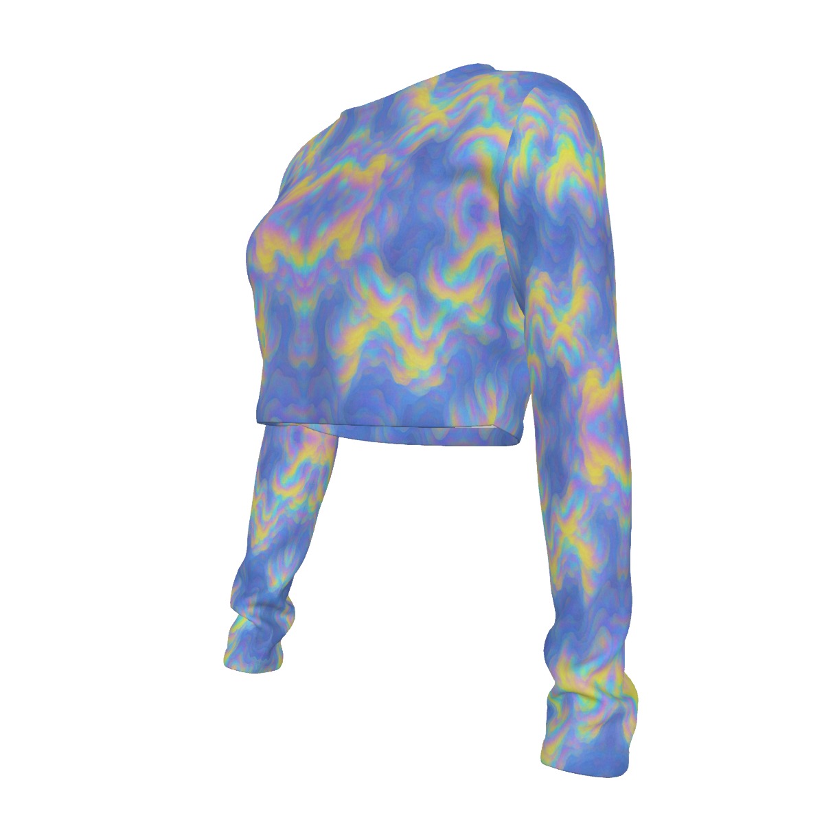 Women's Round Neck Crop Top T-Shirt