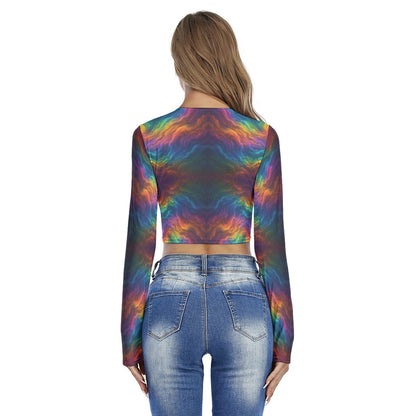 Women's Round Neck Crop Top T-Shirt