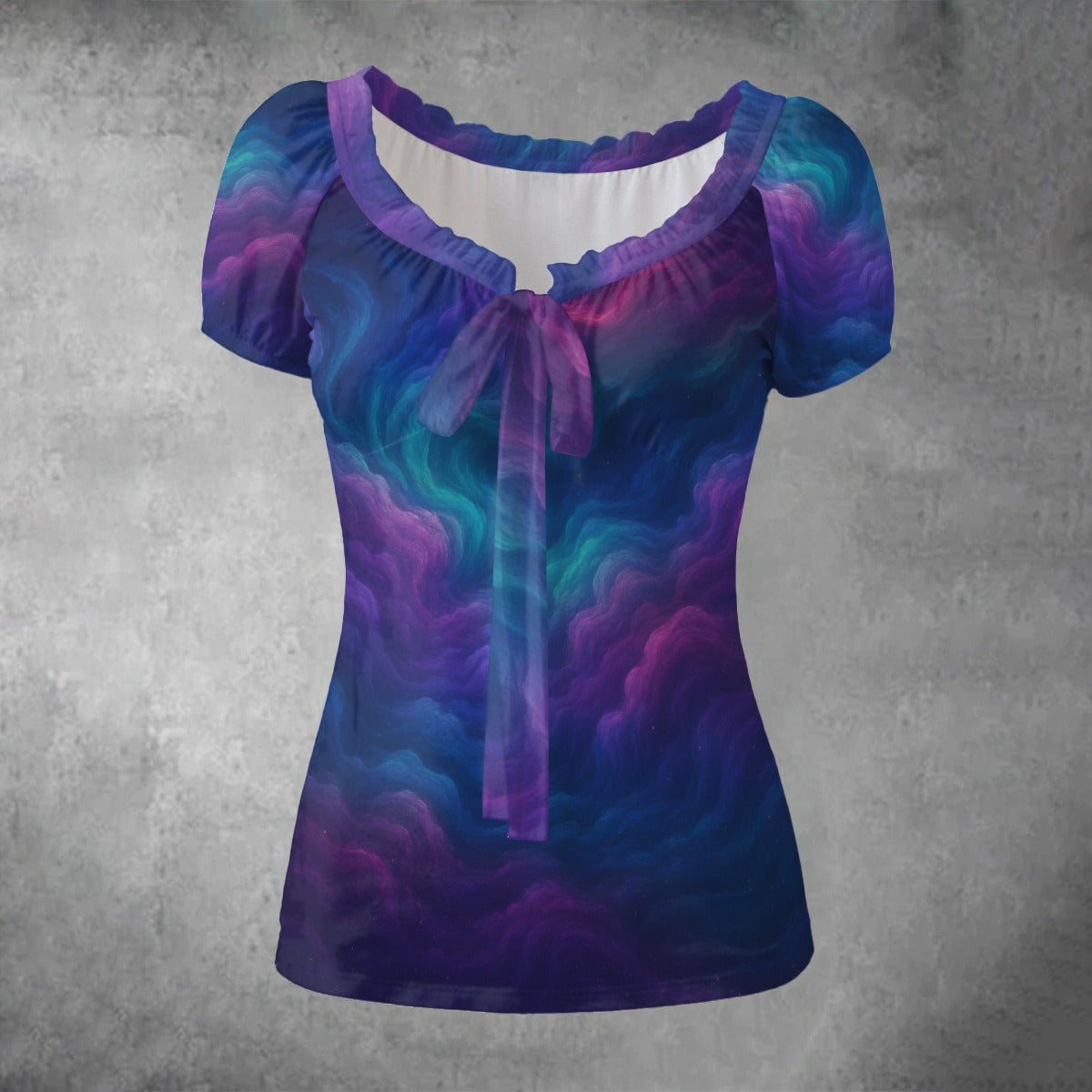 Women's Puff Sleeve Pleated Shirt