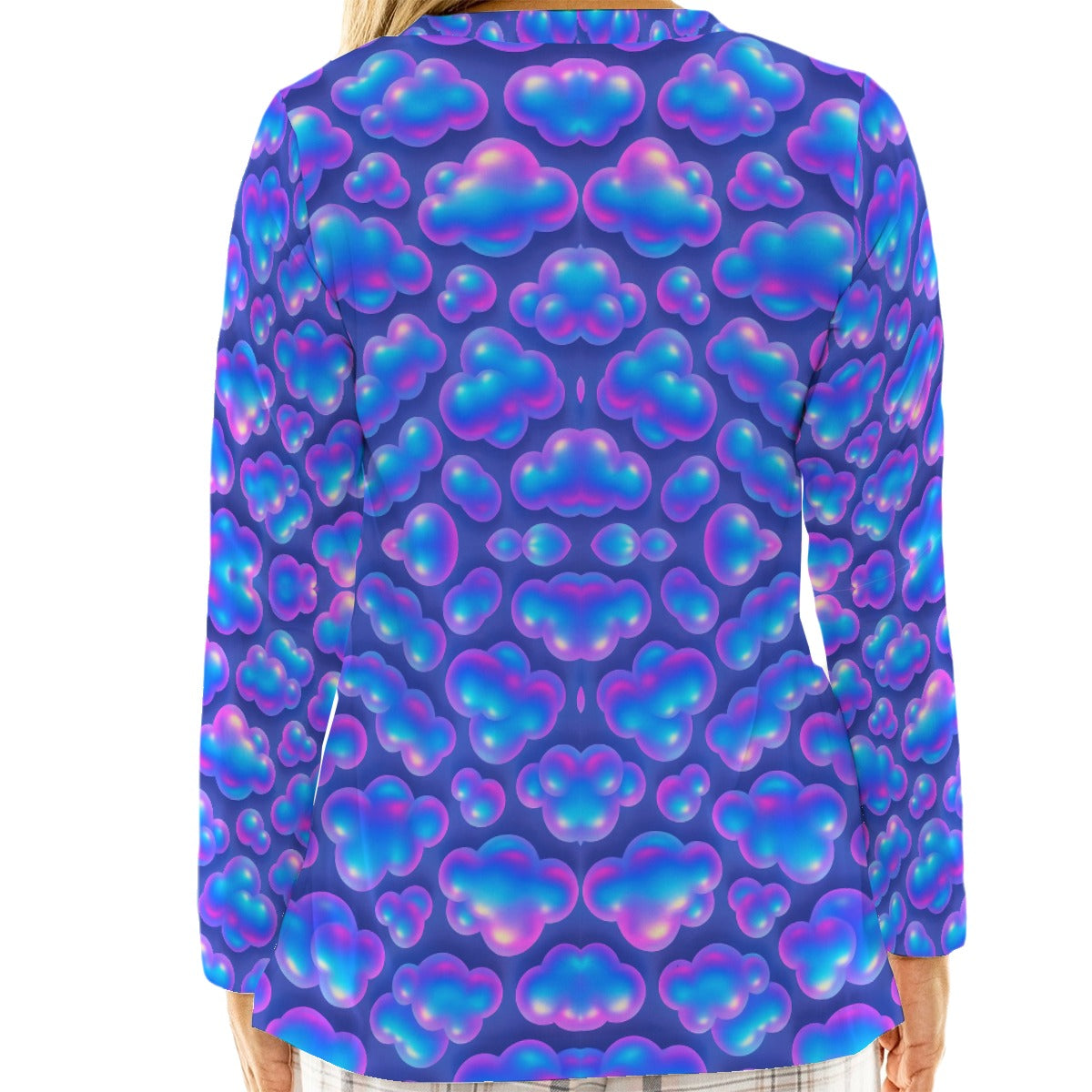 Women's Loose V-Neck T-Shirt With Long Sleeve