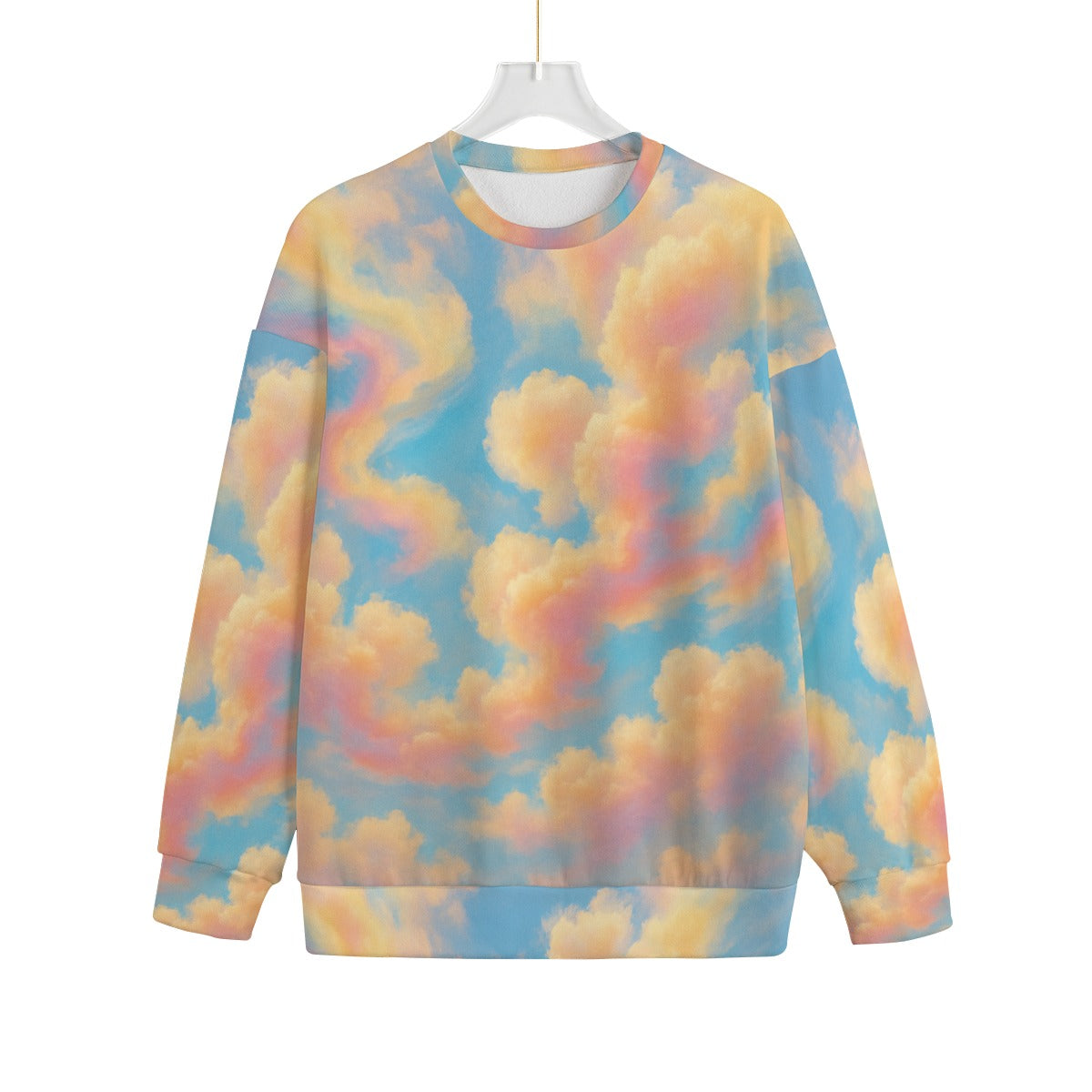 Unisex Drop-shoulder Knitted Fleece Sweater - view 1