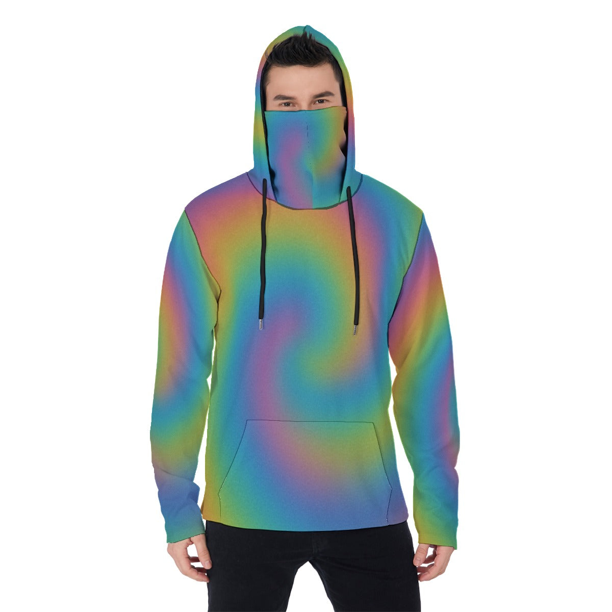 Men's Heavy Fleece Hoodie With Mask