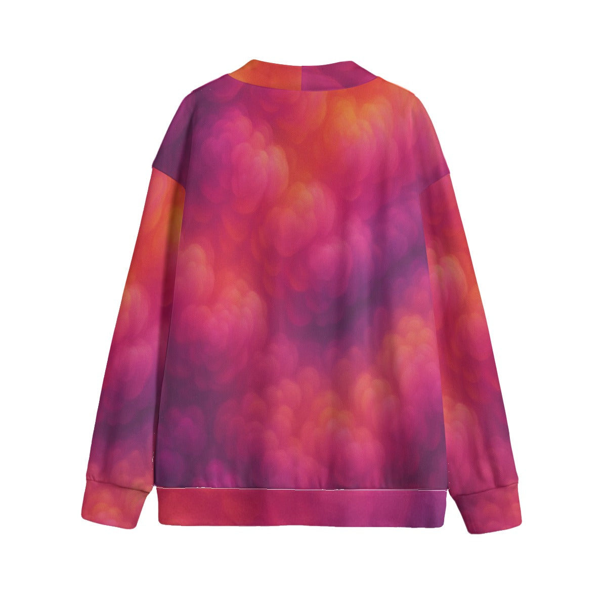 Unisex V-neck Knitted Fleece Cardigan With Button Closure