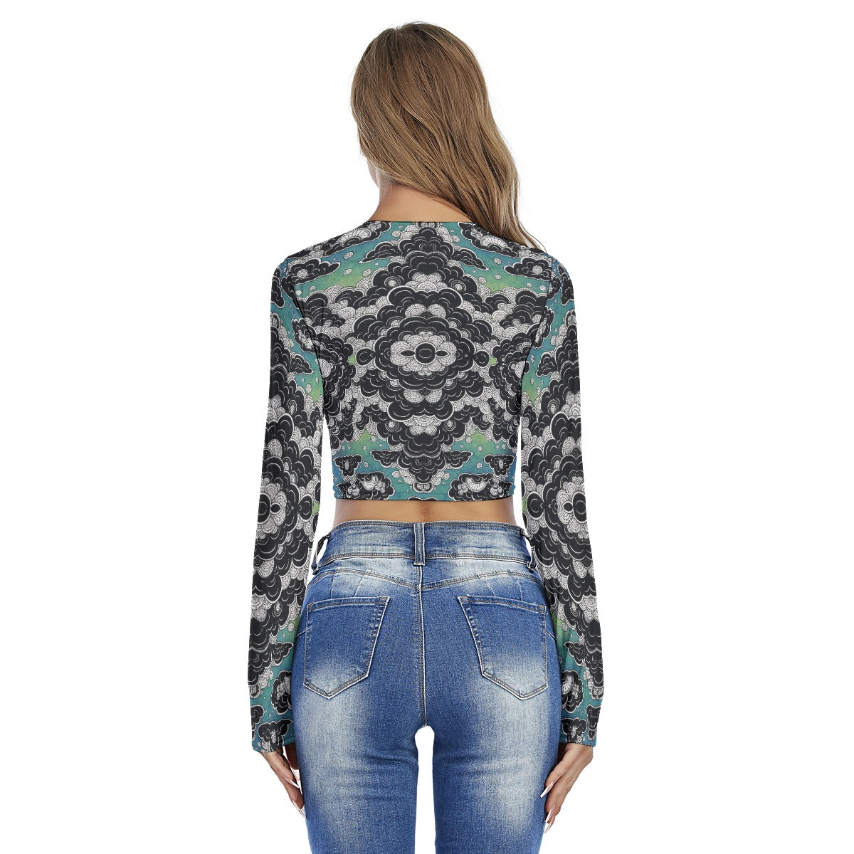 Women's Round Neck Crop Top T-Shirt