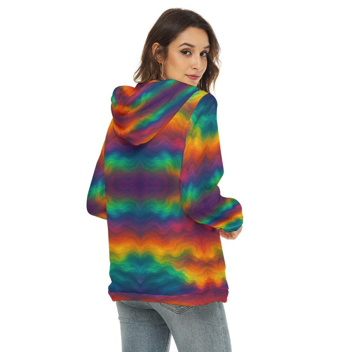 Women's Borg Fleece Hoodie With Half Zip