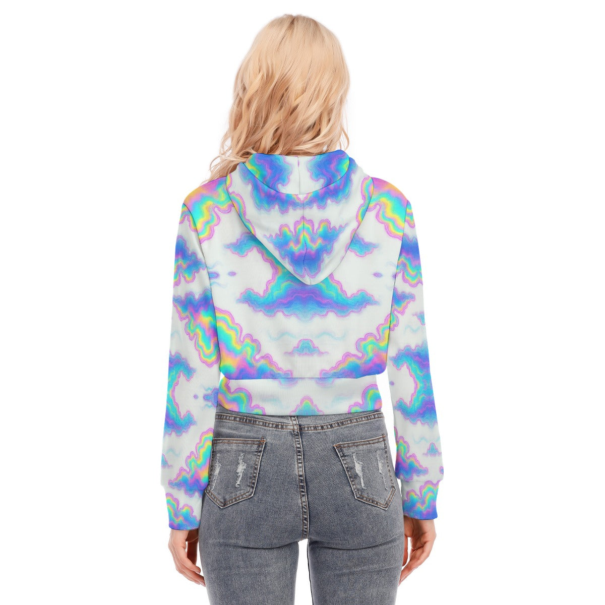 Women's Crop Top Hoodie With Zipper Closure