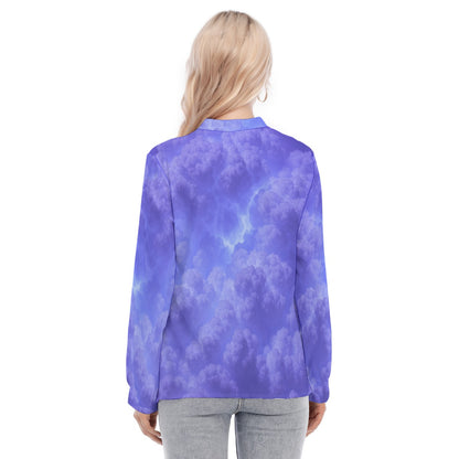 Women's Long Sleeve Blouse With Button Closure