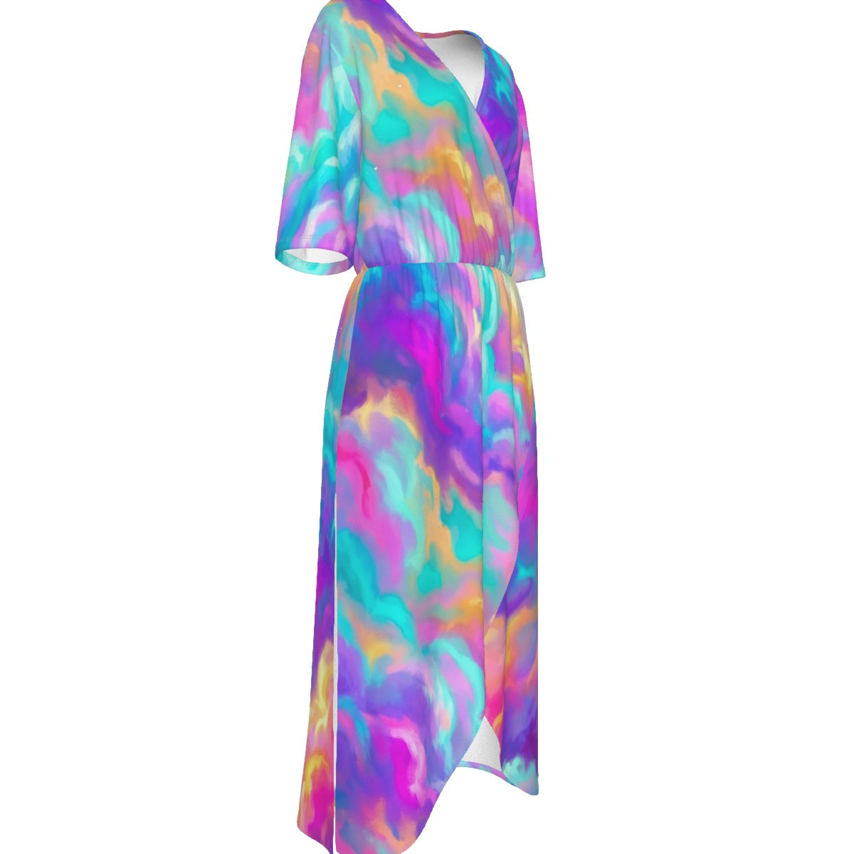 Women's Short Sleeve V-neck Dress