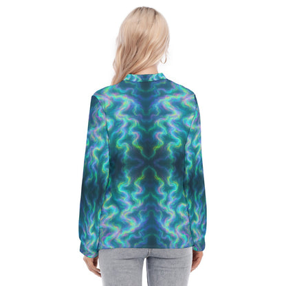 Women's Long Sleeve Blouse With Button Closure