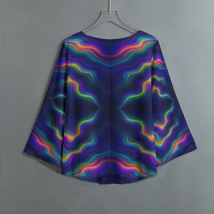 Women's V-neck T-shirt With Irregular Hem