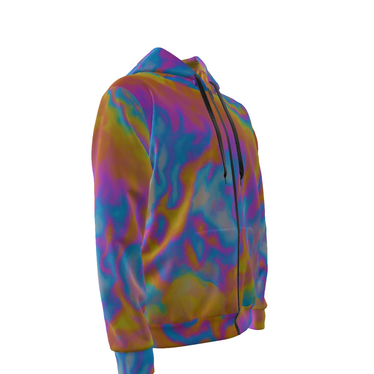 Unisex Zipper Hoodie With Black Lining