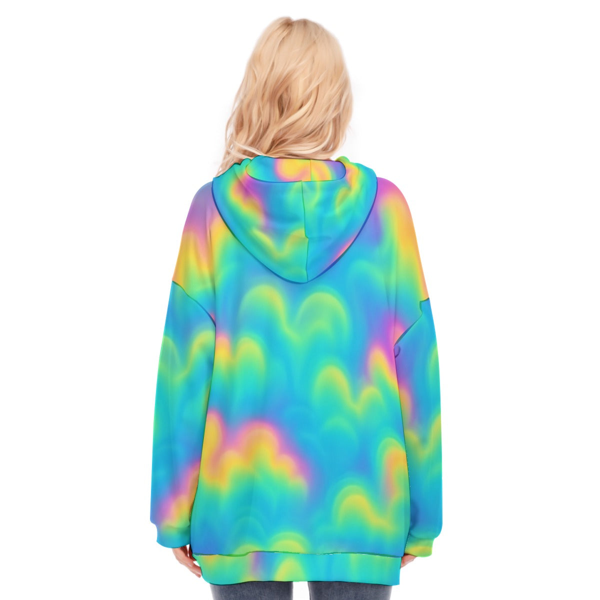 Women's Long Hoodie With Zipper Closure