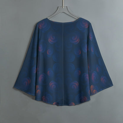 Women's V-neck T-shirt With Irregular Hem