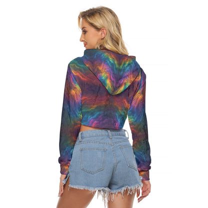 Women's Crop Top Hoodie|Velvet