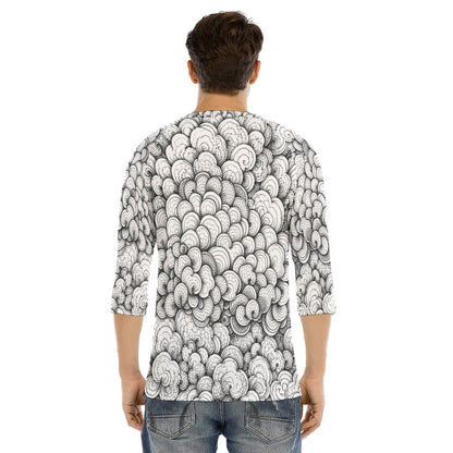 Men's Bracelet Sleeve T-shirt With Button Closure - view 4