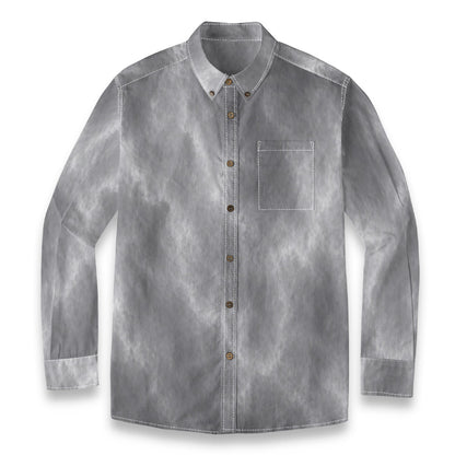 Men's Casual Lapel Long Sleeve Shirt|125GSM Cotton