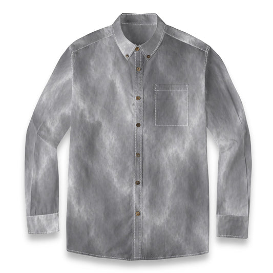 Men's Casual Lapel Long Sleeve Shirt|125GSM Cotton