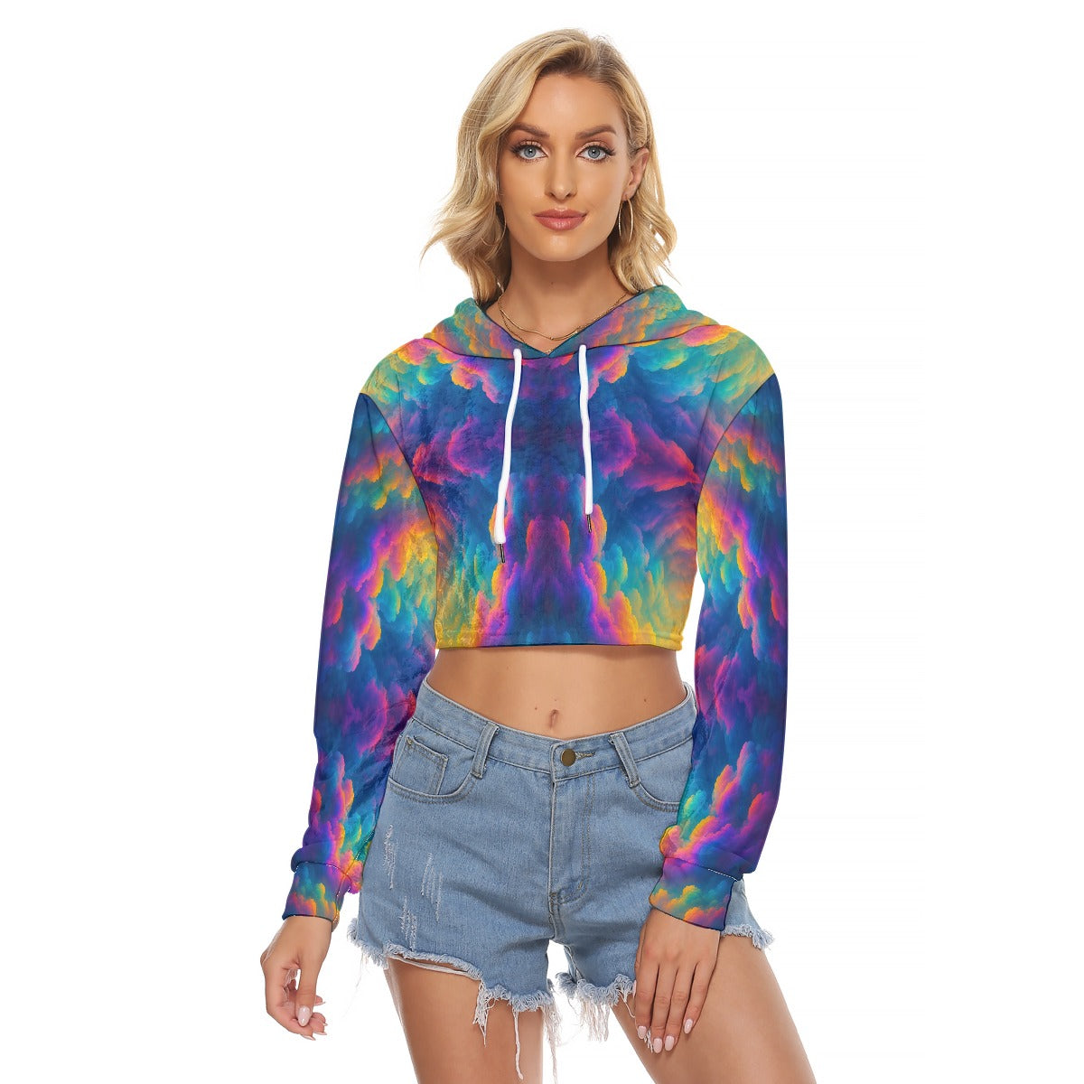 Women's Crop Top Hoodie|Velvet