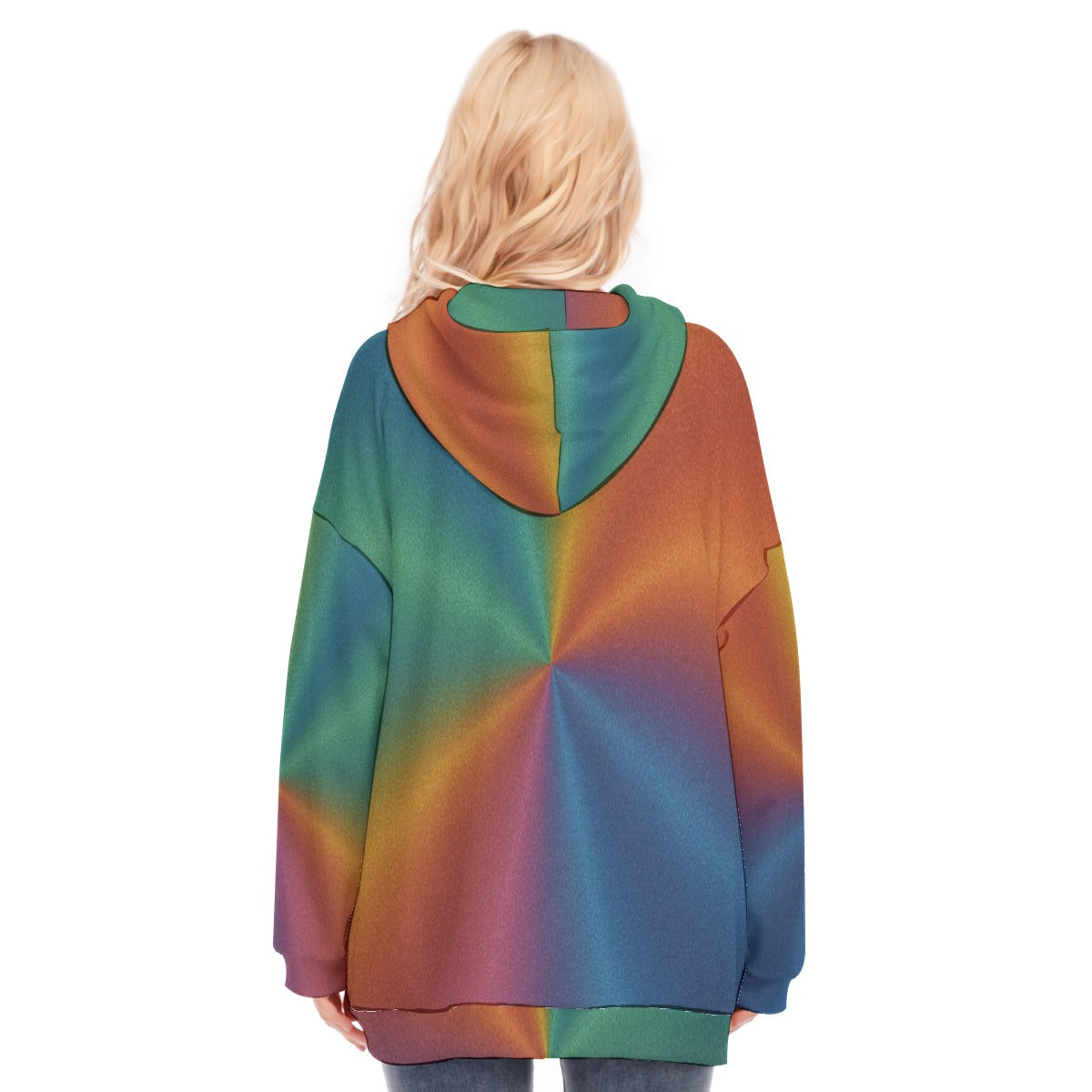 Women's Long Hoodie With Zipper Closure