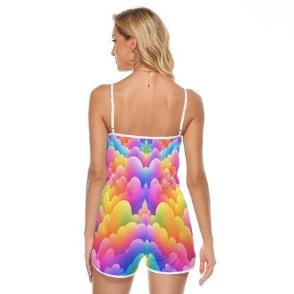 Women's V-neck Cami Romper