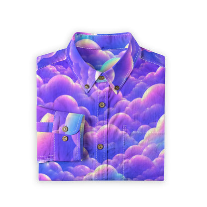 Men's Casual Lapel Long Sleeve Shirt|125GSM Cotton