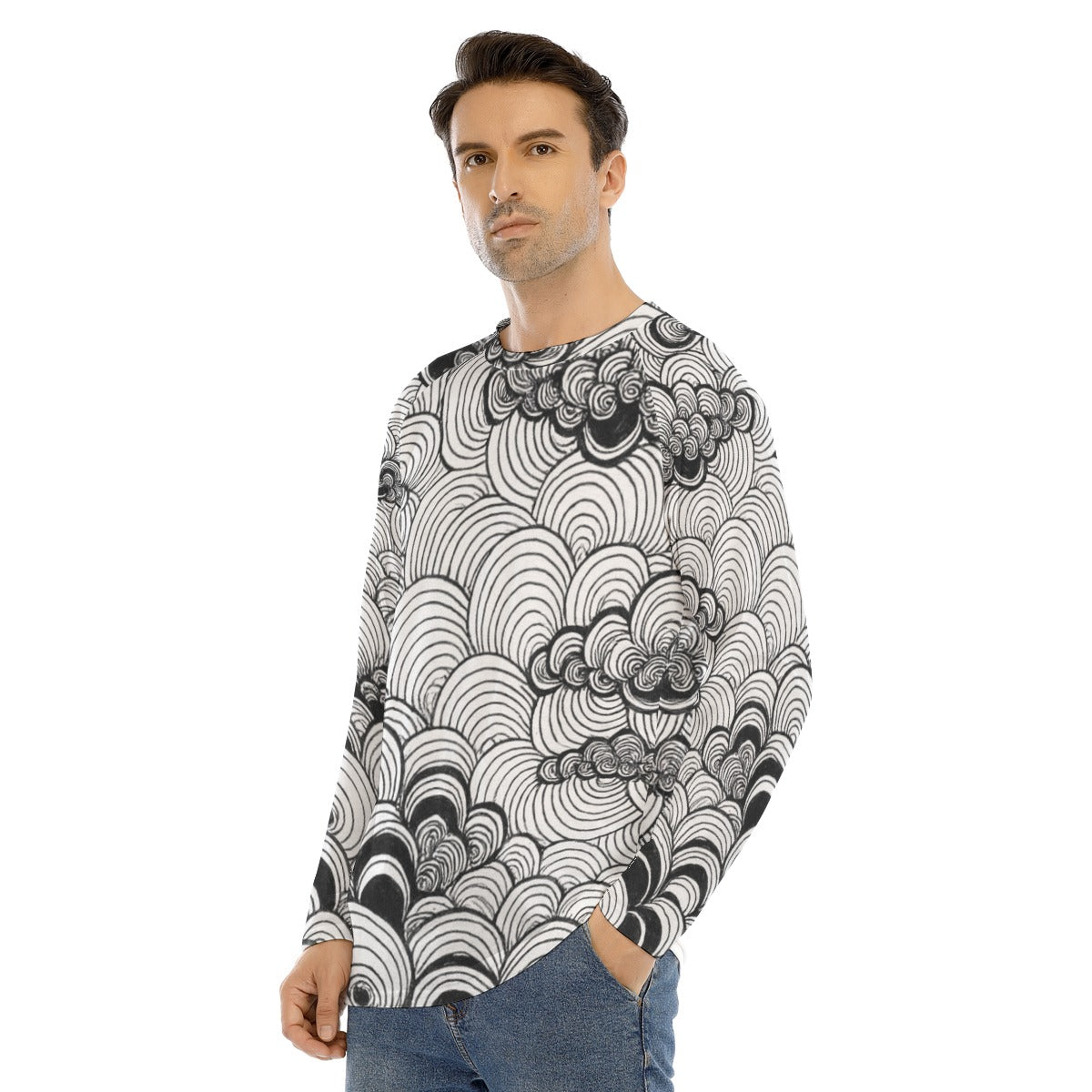 Men's Long Sleeve T-shirt With Raglan Sleeve