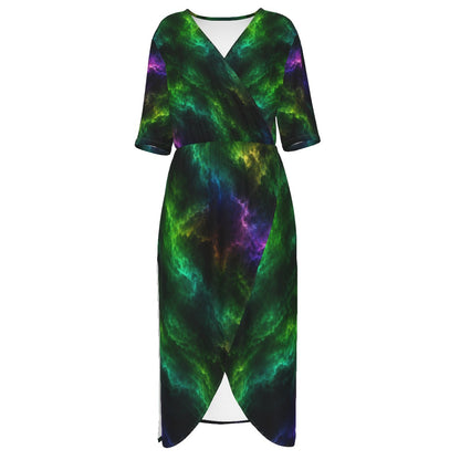 Women's Short Sleeve V-neck Dress