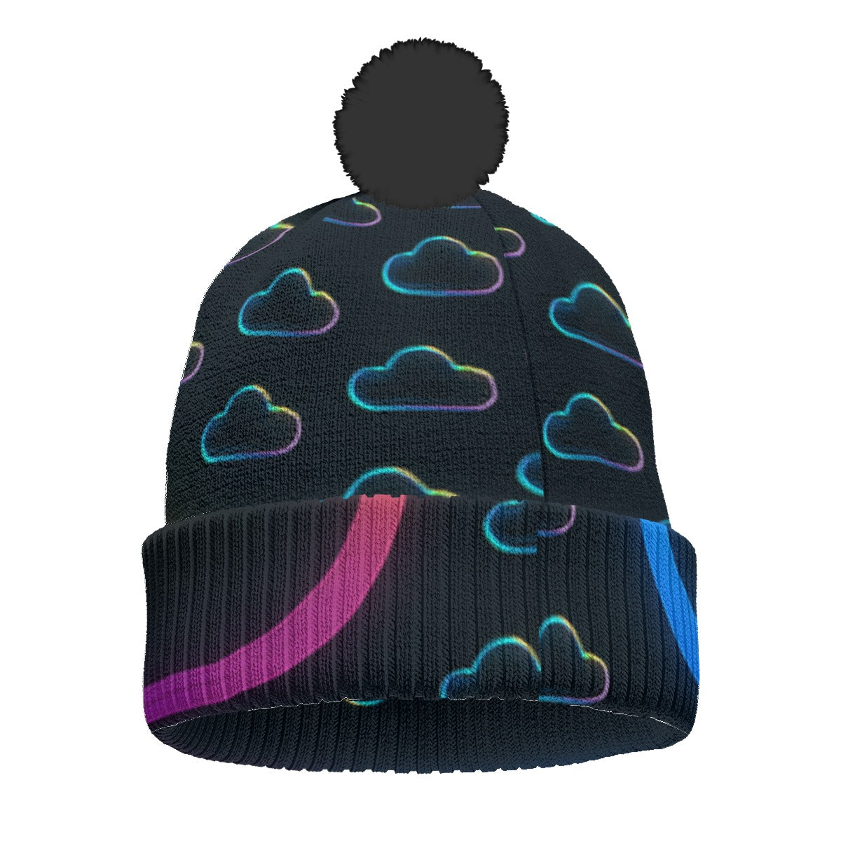 Unisex Knitted Hat With Pom-Pom