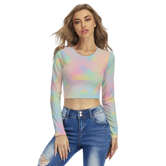 Women's Round Neck Crop Top T-Shirt
