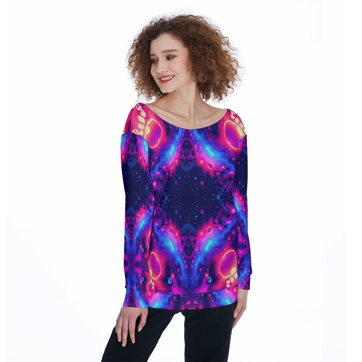 Women's Off-Shoulder Sweatshirt