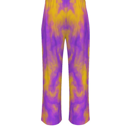 Unisex Knitted Fleece Wide Leg Pants