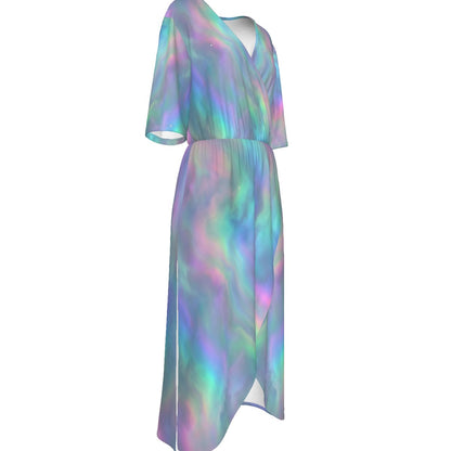 Women's Short Sleeve V-neck Dress