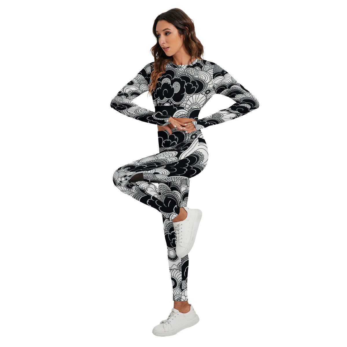 Women's Sport Set With Backless Top And Leggings