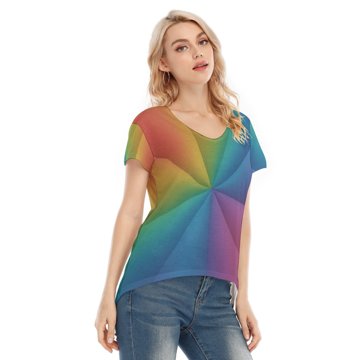 Women's V-neck Short Sleeve T-shirt
