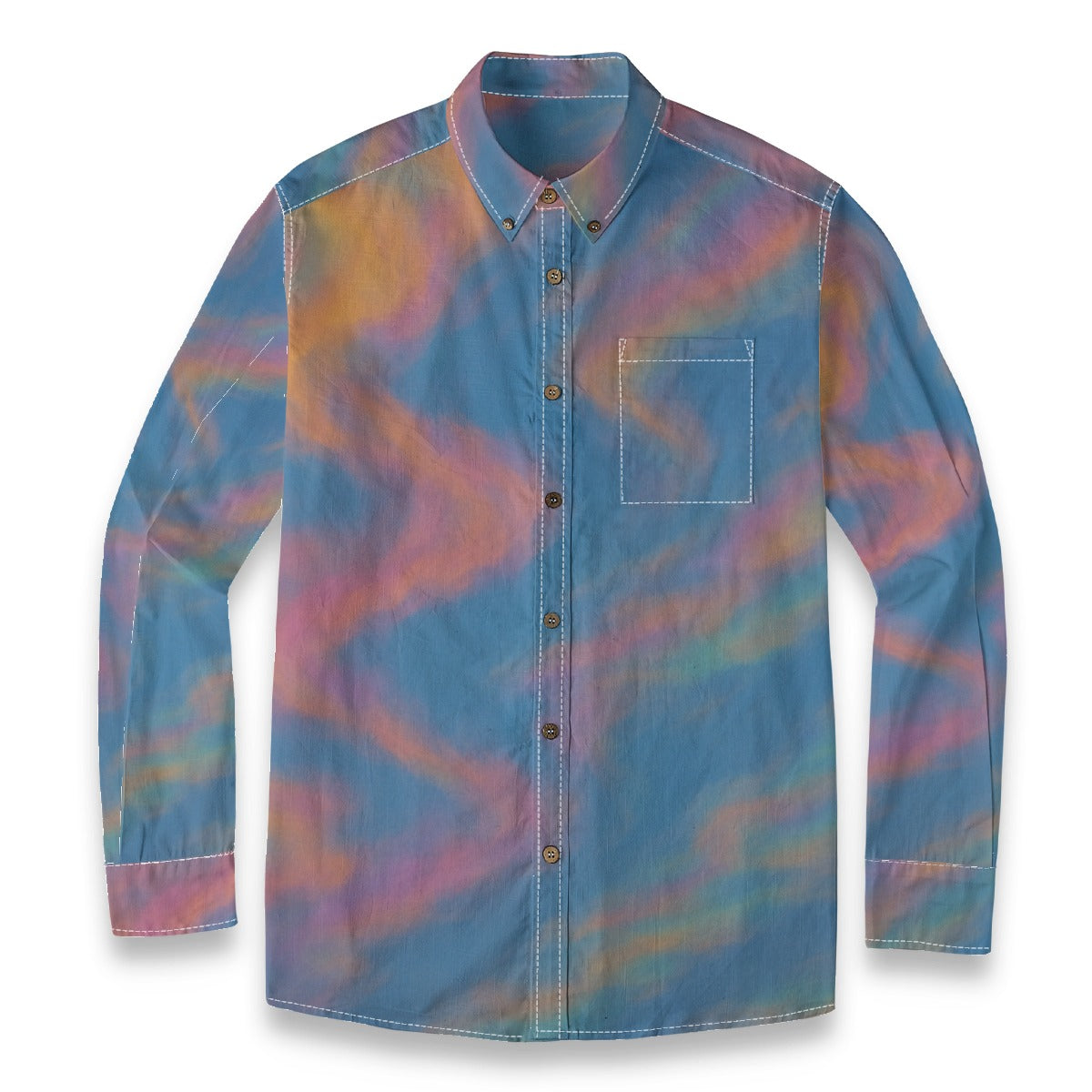 Men's Casual Lapel Long Sleeve Shirt|125GSM Cotton