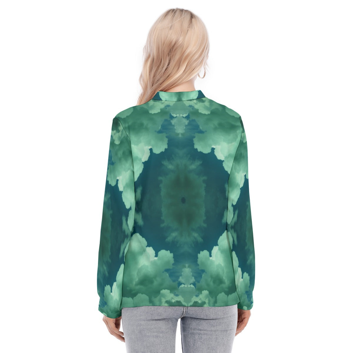 Women's Long Sleeve Blouse With Button Closure