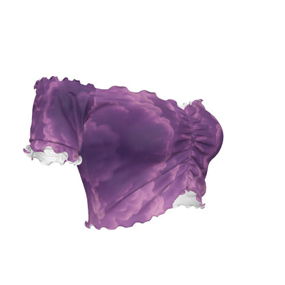 Women's One-shoulder Off-the-navel Short Sleeve T-shirt