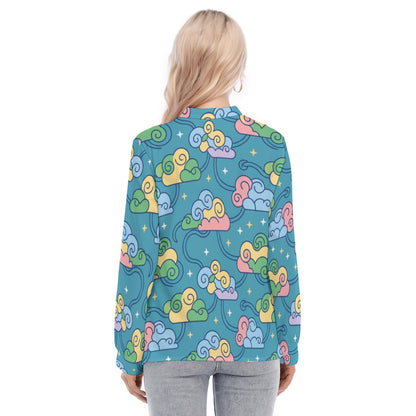 Women's Long Sleeve Blouse With Button Closure