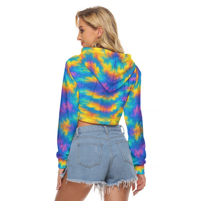 Women's Crop Top Hoodie|Velvet