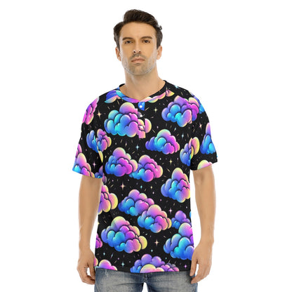 Men's Raglan Sleeve T-shirt With Button Closure
